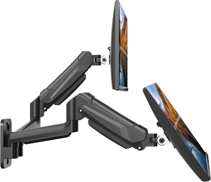 BONTEC Dual Monitor Wall Mount 13-32" Adjustable Gas Spring Arm VESA 75/100