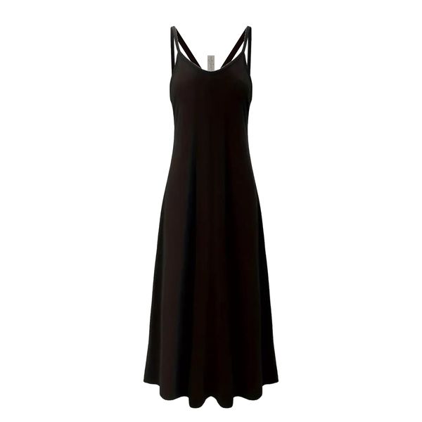 Hannah Grace Maternity Black Swing/Strappy Dress - Maxi