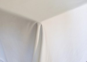 DSA - Polycotton White Square Tablecloth - 4 Seater