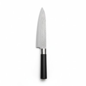 Professional Damascus Kitchen Knife - Ergonomic Handle - Black