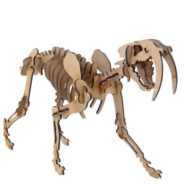 Wow We - 3D Wooden Model Dinosaurs Saber Tooth Junior