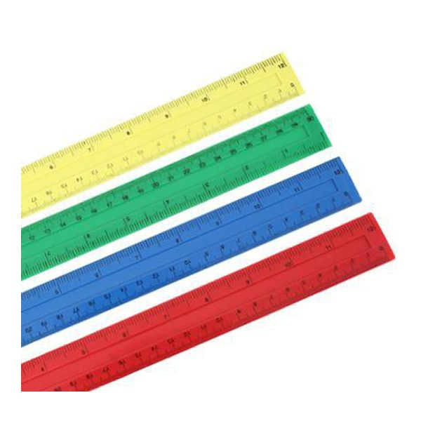 Bulk Pack 48 X 30cm Plastic Ruler Assorted Colours