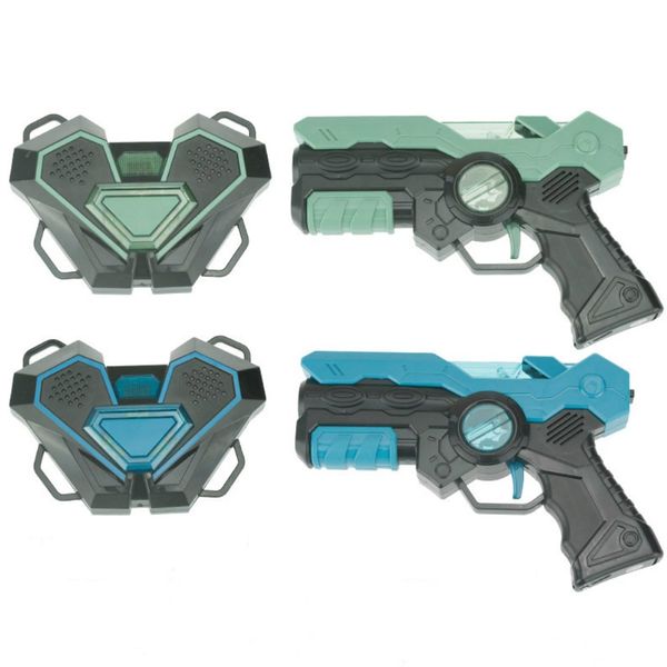Laser Battle Gun Pack Set of 2, Electric Infrared Toy Guns Weapon with Vest