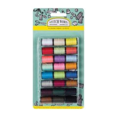 Stitch Worx - Haberdashery - Sewing Thread - Assorted Colours - 24 Piece