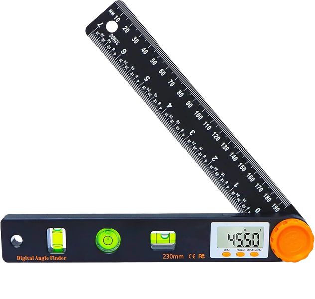 4 in 1 Digital Angle Finder Tool 7inch 0-360 degree,Level ruler