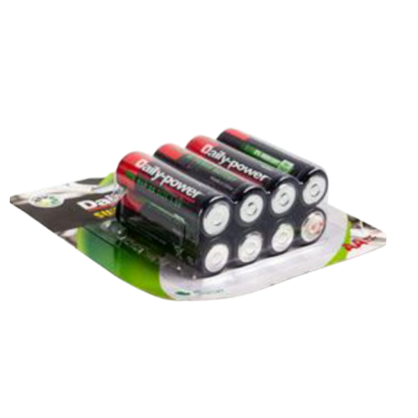 Daily Power - 8 Pack Heavy Duty AA Batteries- Pack Of 2