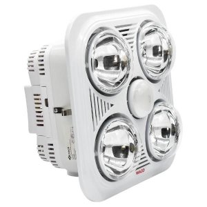 WACO - Bathroom Heater / 4 Light Square Ceiling Bathroom Heater