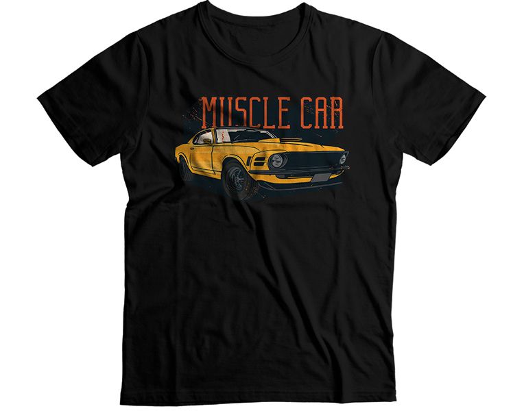 Yellow Muscle Car T-Shirt