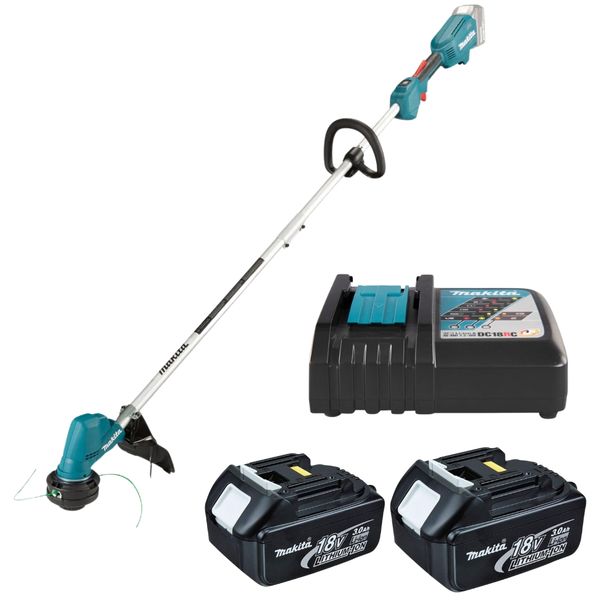 Makita - Grass Trimmer 18V DUR192Z with 2 x 3.0Ah Batteries and Charger