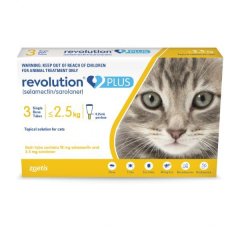 Zoetis - Revolution Plus Cat 3 Pippets Tick and Flea Treatment Yellow