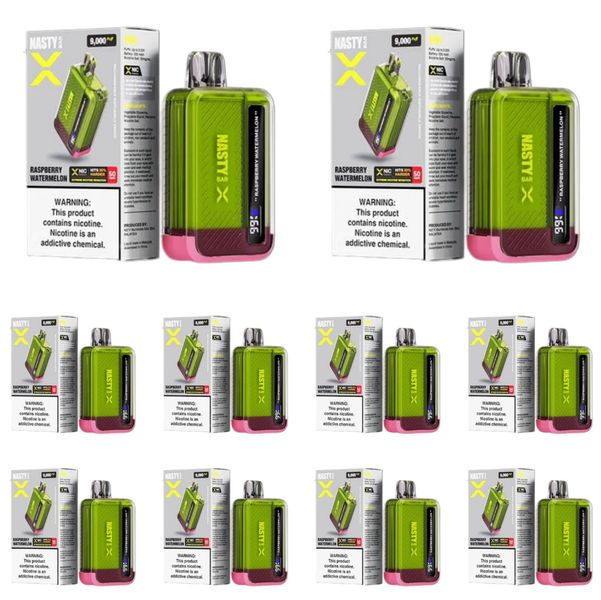 Nasty Bar X 9000 Puffs Disposable Vape - Raspberry Watermelon (Pack of 10)