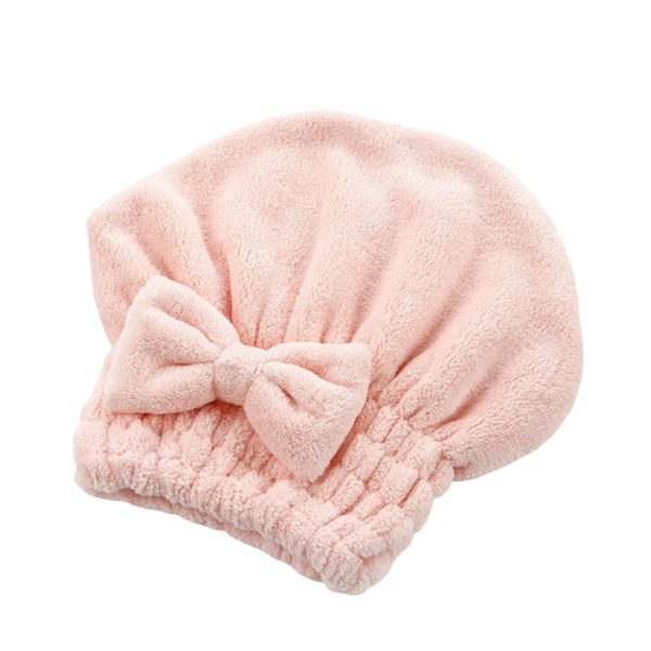 Hair Wrap Towel - Microfiber Turban Hair Drying Bonnet - Pink