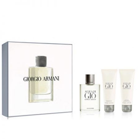 Giorgio Armani Acqua Di Gio Gift Set For Him 50ml Edt + 75ml Shower Gel + 75ml Aftershave Balm