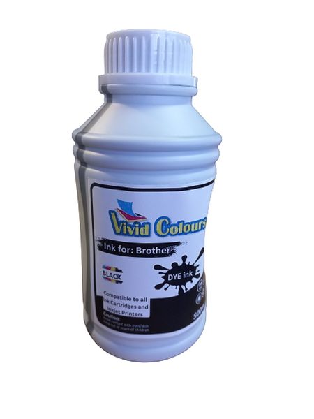 Vivid Colours Compatible Brother Refill Ink Bottle Set 500ml BK / C / M / Y