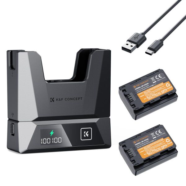 K&amp;F NP-FZ100 Kit for Sony - 2 Batteries &amp; 18W Fast Dual Charger| KF28.0089