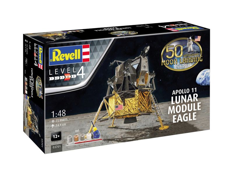 Revell 1/48 Apollo 11 Lunar Module "Eagle" Model Kit w/paints, glue &amp; brush