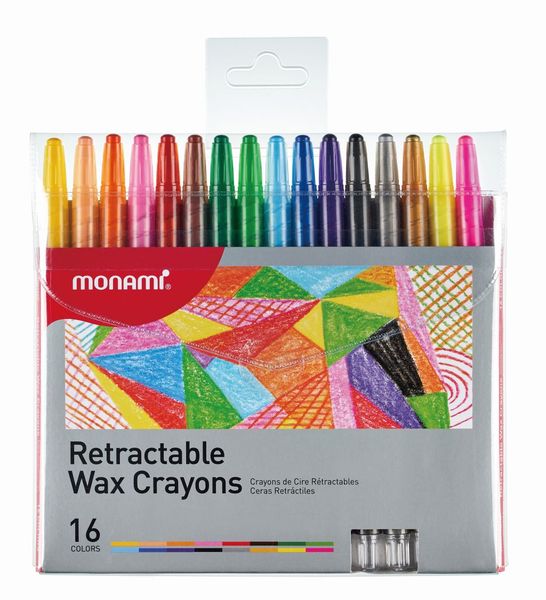 Mon-Ami - Retractable Wax Crayons 16's