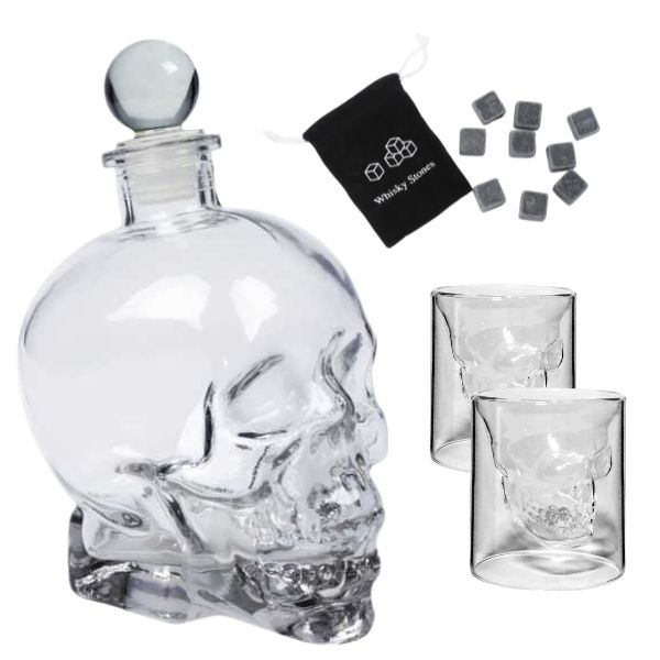 The Ultimate Whiskey Gift Set: Decanter, 2 x Glasses and Whiskey Stones