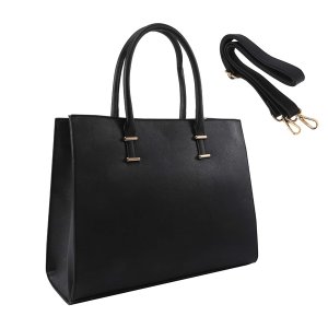 Laptop Bag Women 15.6-Inch Computer Work Handbag Leather Handbag