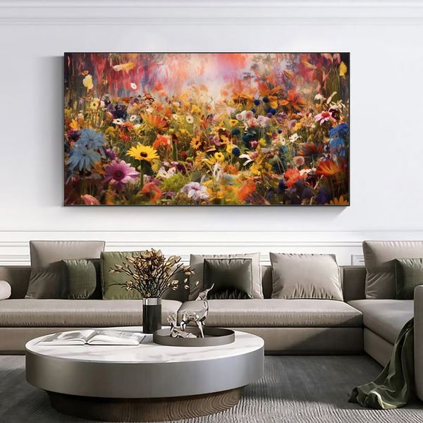 Canvas Wall Art - Wildflower Kaleidoscope - 0320