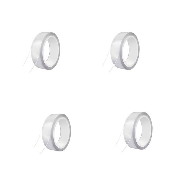 Set Of 4 5m Transparent Double-Sided Adhesive Tape 48-8-254