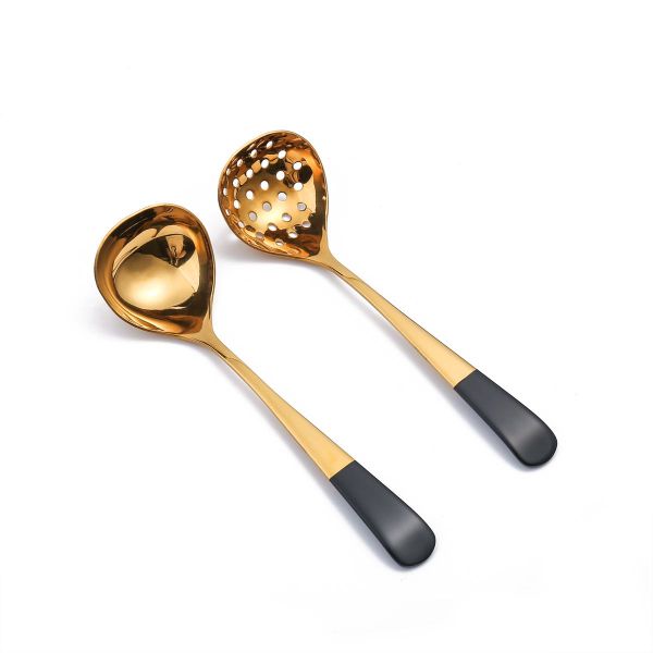 Stainless Steel Set of 2 Soup Spoon Food Serving Spoon
