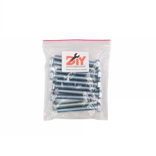 10 Piece M-8x60mm Hex Full Threaded Bolts