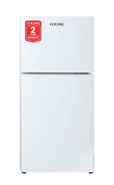 Goldair 120L White Upright Freezer and Bottom Fridge Model Number GDD-120