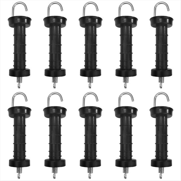 10 PCS Gate Handle for Electric Fence, Insulated Spring Tension