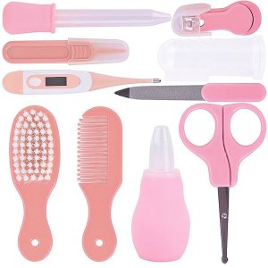 10 Piece Baby Nail Hair Daily Care Kit - Pink
