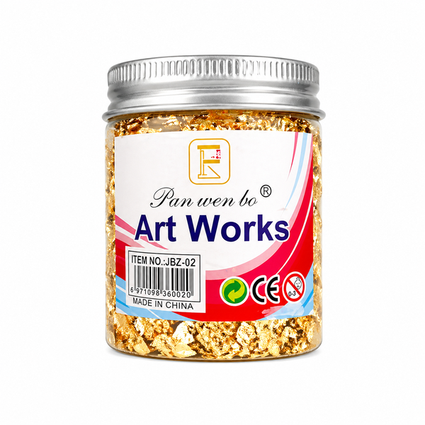 Pan Wen Bo Art Works Gold Foil Flakes - Decorative Craft Jar
