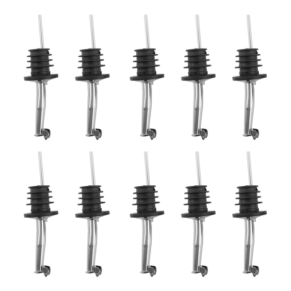 10-Pack Stainless Steel Wine Pourers Liquor Pour Spouts Set