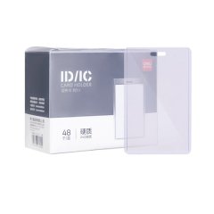 Deli Name Badge Vertical Transparent 48pcs