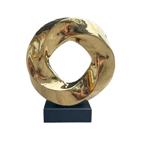 Gold Twirl Sculpture Home Decor Ornament