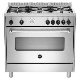 La Germania Americana 90cm Gas Stove, 5 Gas burners, Electric Oven, S/Steel