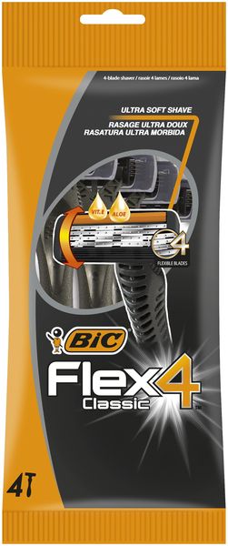 BIC 4 Flex Classic Disposable Men's Razors - Pack of 4