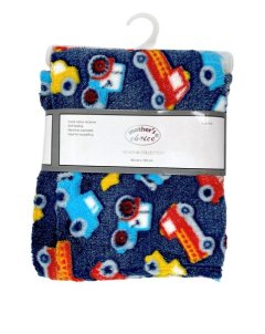 Infants Cutwork Fleece Receiver - Cars