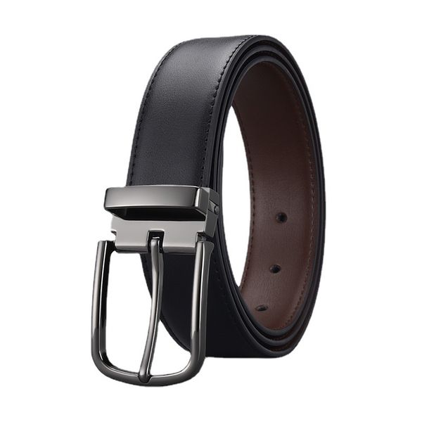 Leisure-Style Men's Genuine Leather Buttoned Leather Belt