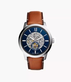 Fossil 48Mm Townsman Brown Leather Watch - ME3154