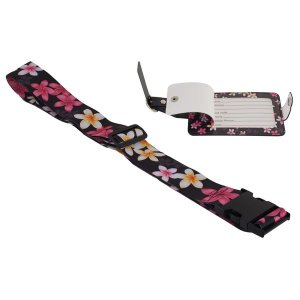 Floral Luggage Strap &amp; Tag