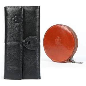 SA CLASSY Genuine Leather Clutch Wallet &amp; Leather Coin Wallet Purse