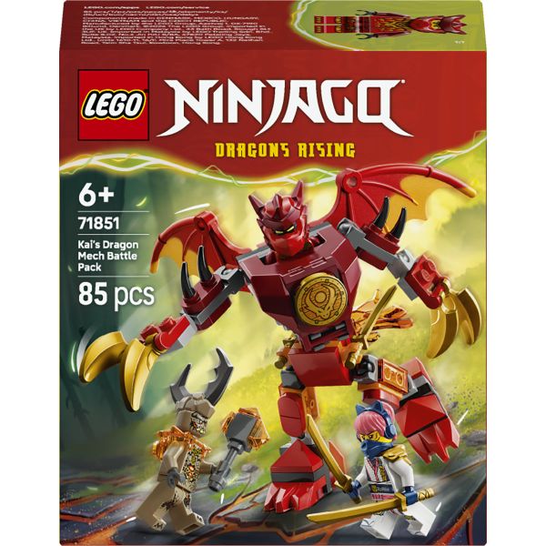 LEGO® NINJAGO® Kai’s Dragon Mech Battle Pack, Mech Toy 71851