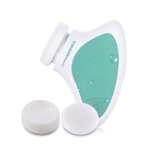 Touch Beauty - Sonic Facial Cleanser Brush - White &amp; Green