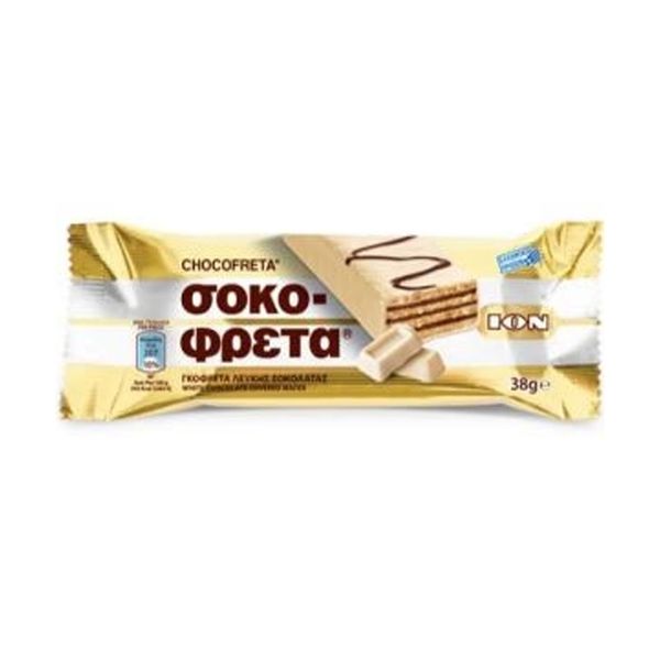 Ion Chocofreta White Choc Wafer - 1 Pack x 38g