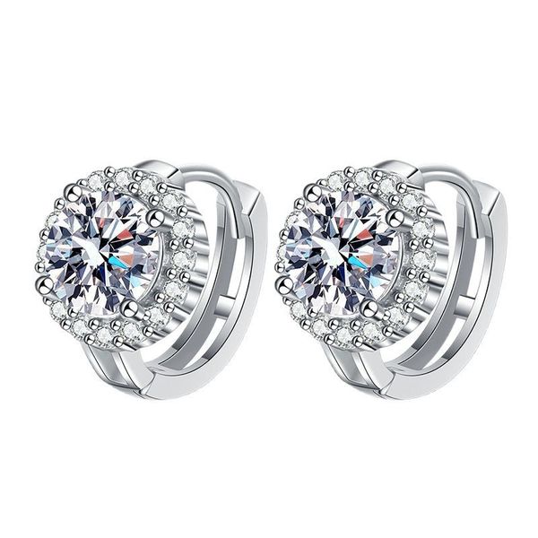 ZELTRYN S925 Sterling Silver Moissanite Stud Earrings - GRA Certificate
