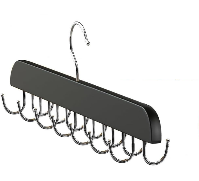 Belt Hanger for Closet Max 42 Belts, Sturdy Wood Belt Rack Closet Accessory
