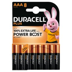 Duracell Plus Power Boost Alkaline Batteries AAA 1.5V - 8Pack