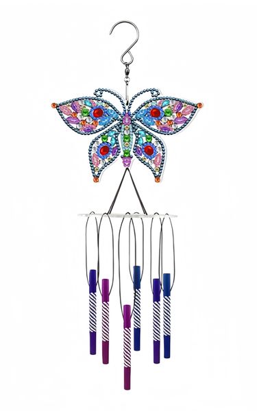 Diamond Butterfly DIY Crystal Wind Chimes, Art Wind Chime Kit 5D Pendant