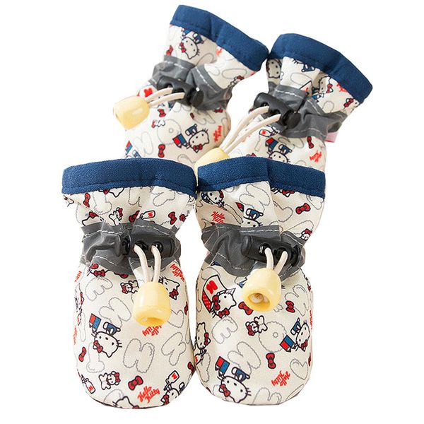 Soft-Sole Waterproof Pet Booties Shoes - Hello Kitty