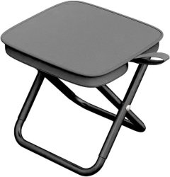 Foldable Black Camping Stool